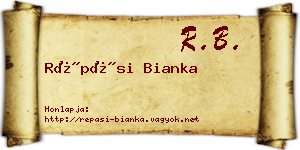 Répási Bianka névjegykártya