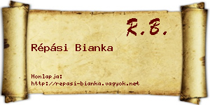 Répási Bianka névjegykártya